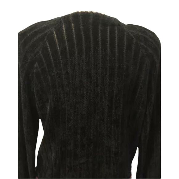 Berek Takako Sakon Beaded Chenille Cardigan Sweater M Boho Southwestern Tassel - Picture 13 of 16